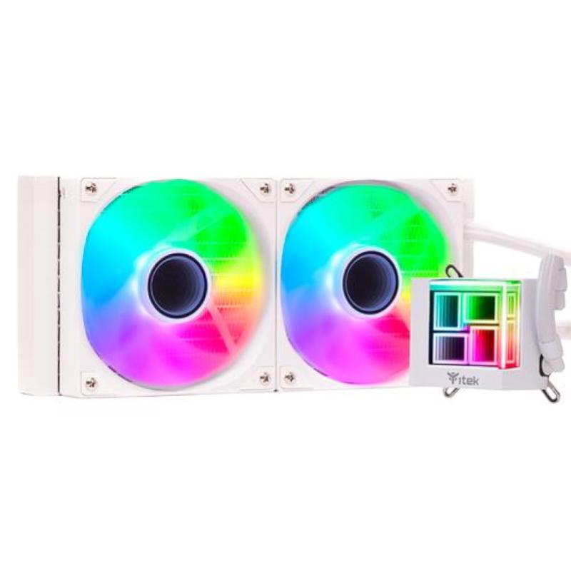 itek HYDRO CUBE 240W Processore Kit di raffreddamento a liquido 12 cm Bianco - Immagine 8
