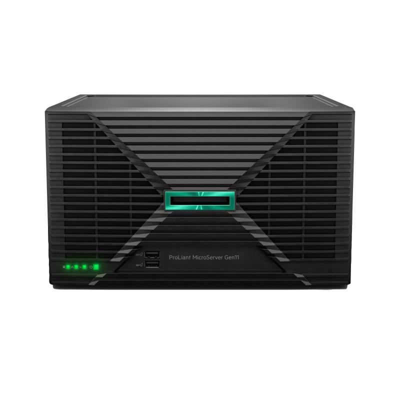 Hpe proliant microserver gen11 e-2414 2.6ghz 4-core 1p 16gb-u vroc 4lff-nhp 180w external ps server