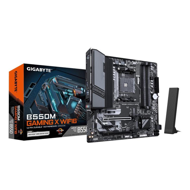 Gigabyte b550m gaming x wifi6 scheda madre - cpu amd ryzen 5000, vrm a 5+3 fasi, fino a 3200 mhz ddr4, 1x m.2 pcie 4.0 + 1x m.2