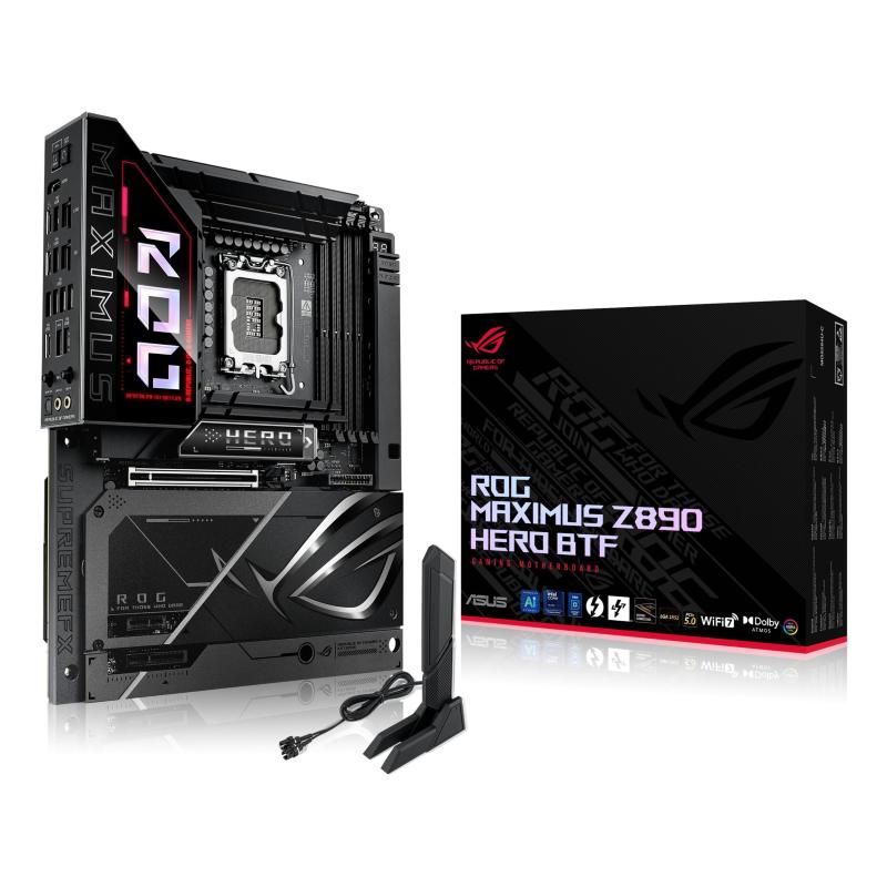 Asus rog maximus z890 hero btf intel z890 lga 1851 (socket v1) atx