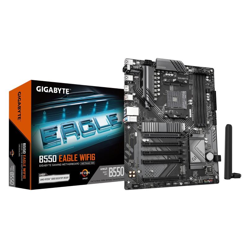 Gigabyte b550 eagle wifi6 scheda madre - cpu amd ryzen serie 5000 g, vrm a 10+3+1 fasi, fino a 3200 mhz ddr4, 1xpcie 4.0 +
