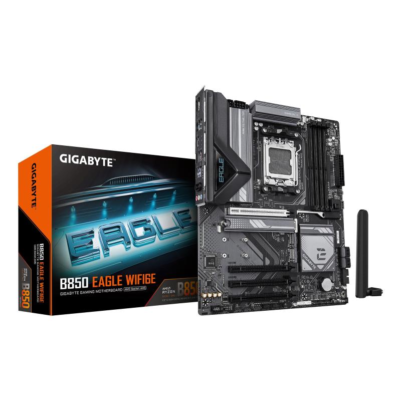 Gigabyte b850 eagle wifi6e scheda madre - cpu amd ryzen serie 9000, vrm digitale 8+2+2 fasi, fino a 8200mhz ddr5 (oc), 1xpcie