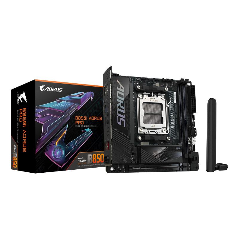 Gigabyte b850i aorus pro scheda madre - supporta processori amd ryzen serie 9000, vrm digitale a 8+2+1 fasi, fino a 8400mhz