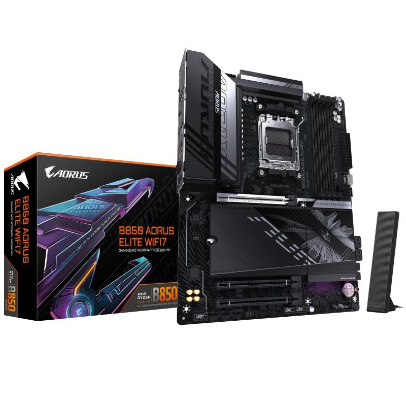 Gigabyte b850 aorus elite wifi7 scheda madre - cpu amd ryzen serie 9000, vrm digitale 14+2+2 fasi, fino a 8200mhz ddr5 (oc),