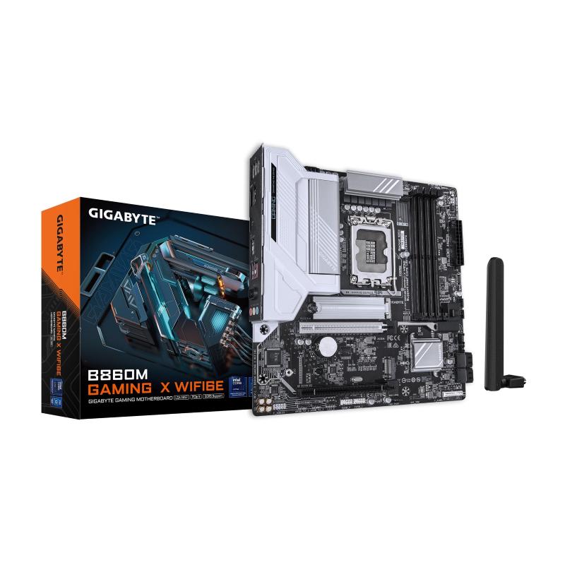 Gigabyte b860m gaming x wifi6e scheda madre - cpu intel core ultra, vrm a 8+1+2+2 fasi, fino a 9200mhz ddr5, 1xpcie 5.0 +