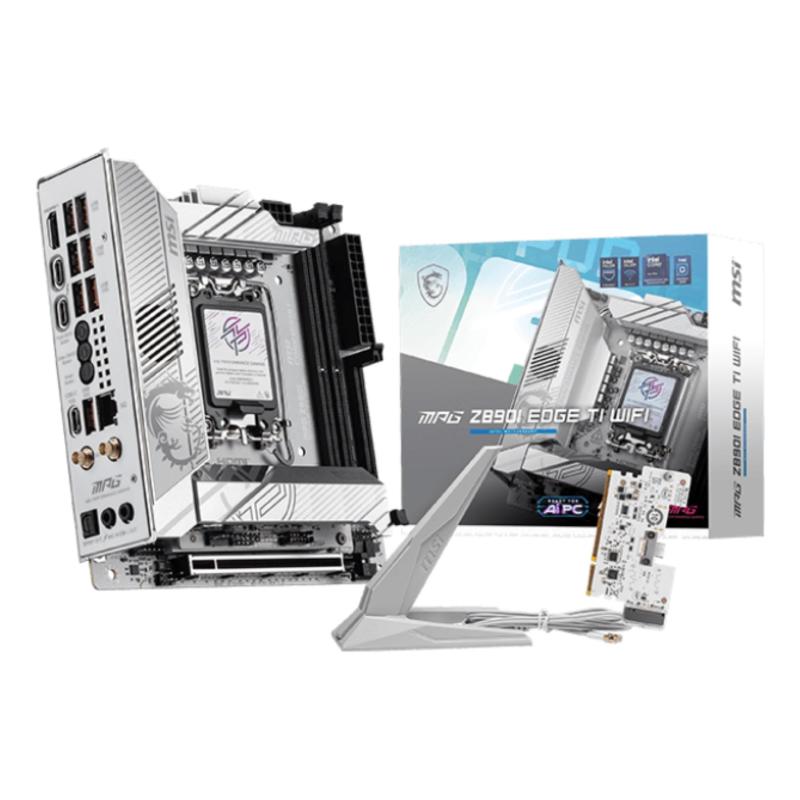 Msi mpg z890i edge ti wifi scheda madre intel z890 lga 1851 (socket v1) mini itx