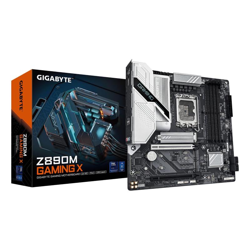 Gigabyte scheda madre z890m gaming x - supporta cpu intel core ultra (serie 2), 8+1+2 fasi vrm, fino a 8800mhz ddr5 (oc),