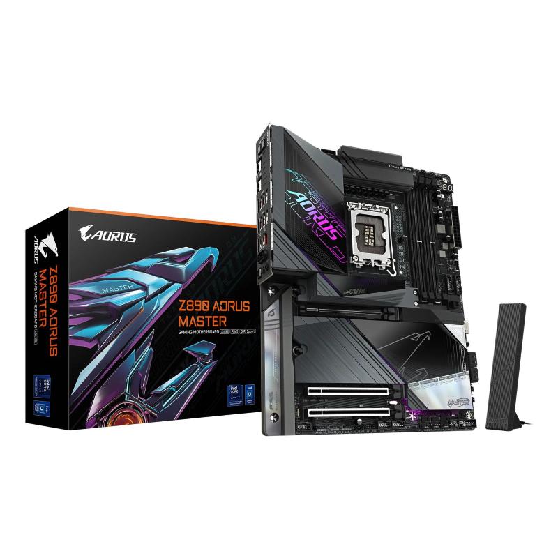 Gigabyte z890 aorus master scheda madre - supporta cpu intel core ultra (serie 2), vrm a 18+1+2 fasi, fino a 9500mhz ddr5 (oc),