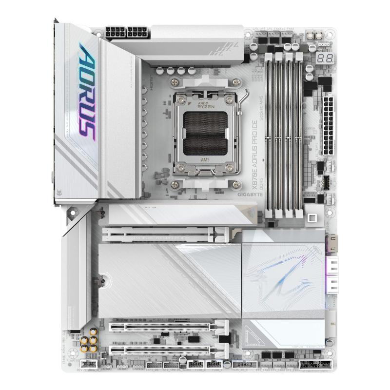 Gigabyte x870e aorus pro ice scheda madre - supporta cpu amd ryzen 9000, 16+2+2 fasi vrm digitale, fino a 8000mhz ddr5 (oc),