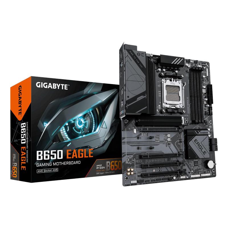 Gigabyte b650 eagle scheda madre - amd ryzen serie 9000, vrm a 12+2+2 fasi, fino a 7600 mhz ddr5 (oc), 1xpcie 5.0 + 2xpcie 4.0