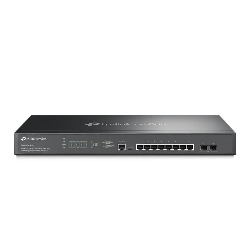 Tp-link omada sg3210xhp-m2 switch di rete gestito l2+ 2.5g ethernet (100/1000/2500) supporto power over ethernet (poe) 1u nero