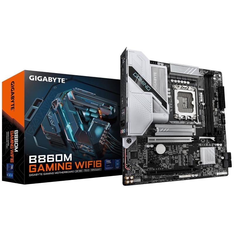Gigabyte b860m gaming wifi6 scheda madre - intel core ultra series cpus, 8+1+2 phases vrm, fino a 9066mhz ddr5, 1xpcie 5.0 +