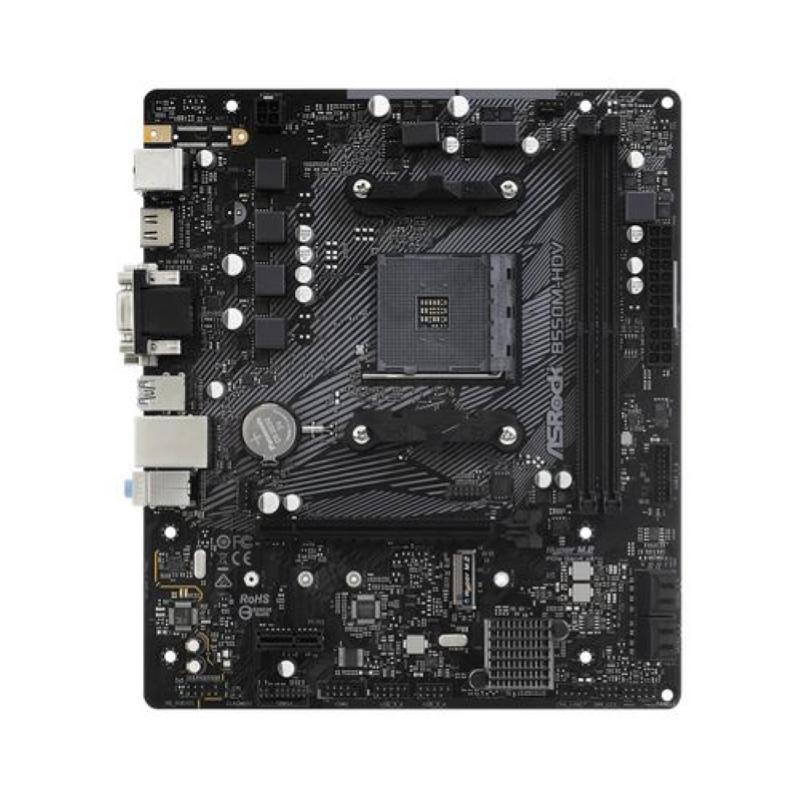 Asrock mb amd b550, b550m-hdv, am4, 2ddr4, 4sata3