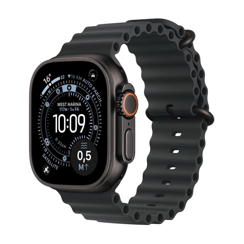 Apple watch ultra 3gps + cellular49mmblack titanium case with black ocean band