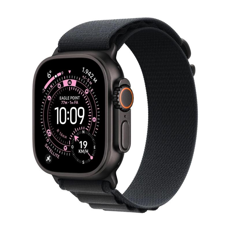 Apple watch ultra 3gps + cellular49mmblack titanium case with black alpine loop - large