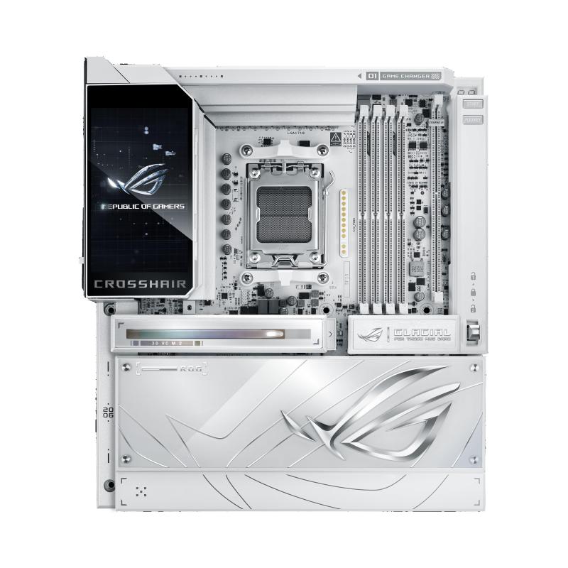 Asus rog crosshair x870e glacial amd x870e socket am5 atx esteso