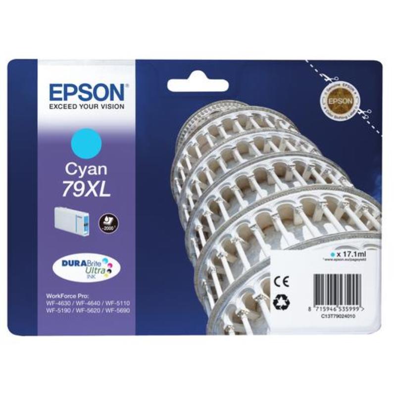 Epson cart ink ciano xl per wf-5620 serie torre di pisa