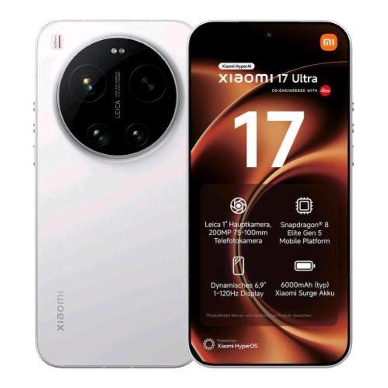 Xiaomi 17 ultra 5g dual sim 6.9 octa core 512gb ram 16gb 5g europa white