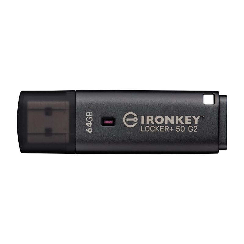 Kingston technology ironkey 64gb locker plus 50 g2, fips 197, aes-256