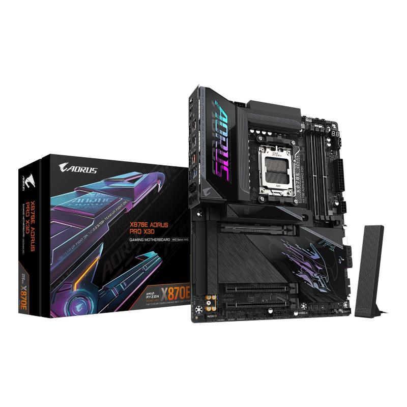 Gigabyte x870e aorus pro x3d scheda madre - supporta cpu amd ryzen 9000, vrm digitale a 18+2+2 fasi, fino a 9000mhz ddr5