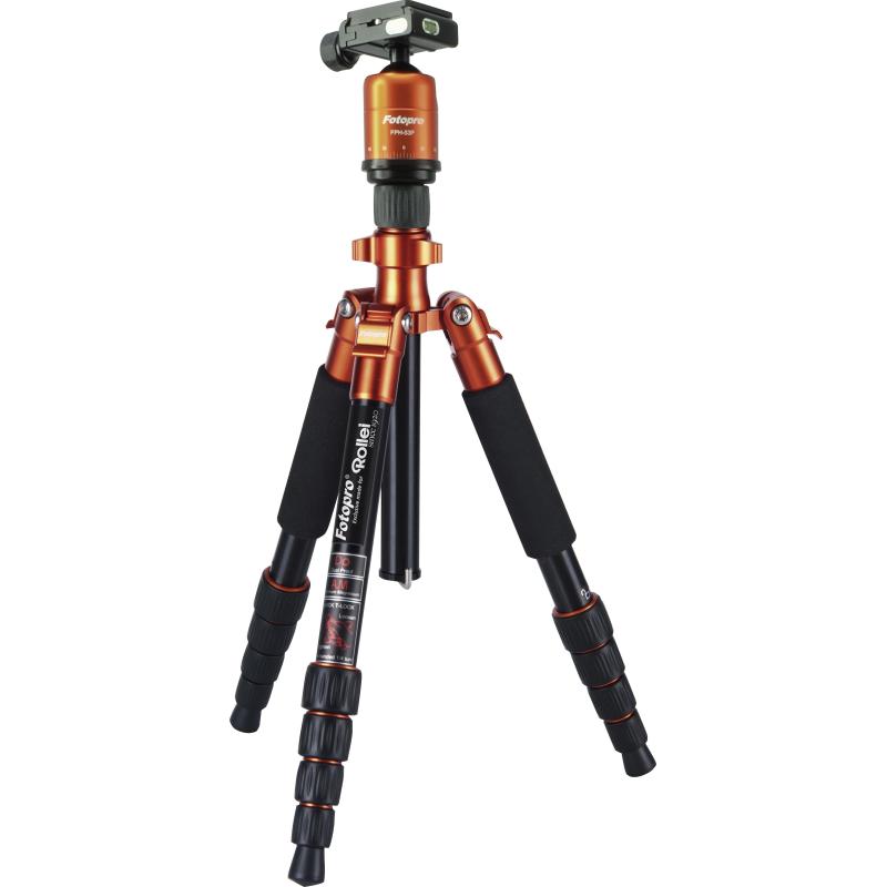 Rollei compact traveler no. 1 treppiede fotocamere digitali/film 3 gamba/gambe nero, arancione