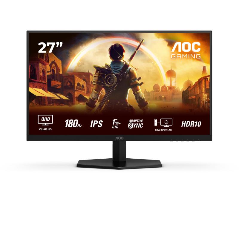 Aoc g4 q27g42xe monitor pc 68,6 cm (27\) 2560 x 1440 pixel quad hd nero, rosso