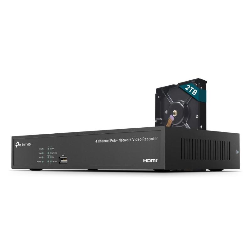 Tp-link vigi nvr1004h-4p-2tb nero