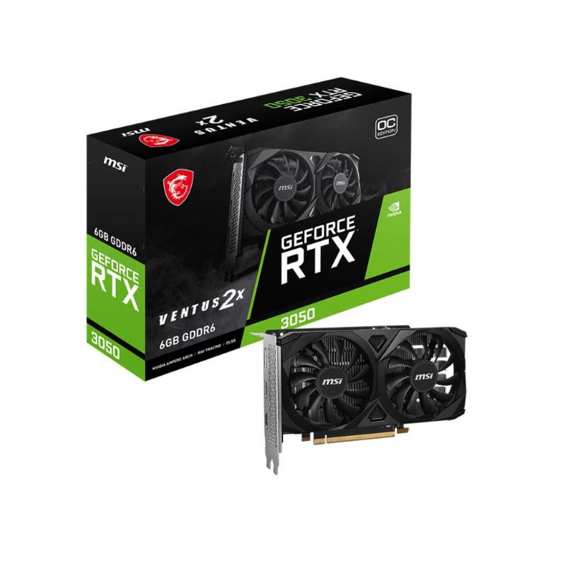 Msi ventus geforce rtx 3050 2x e 6g oc nvidia 6 gb gddr6