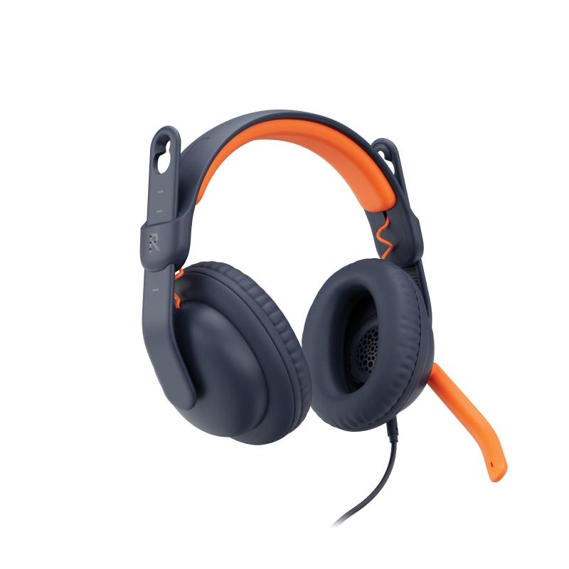 Logitech Arancia/Nero Zone Learn - Classic Blue - Over Ear Aux 3.5Mm - Edu - Immagine 3
