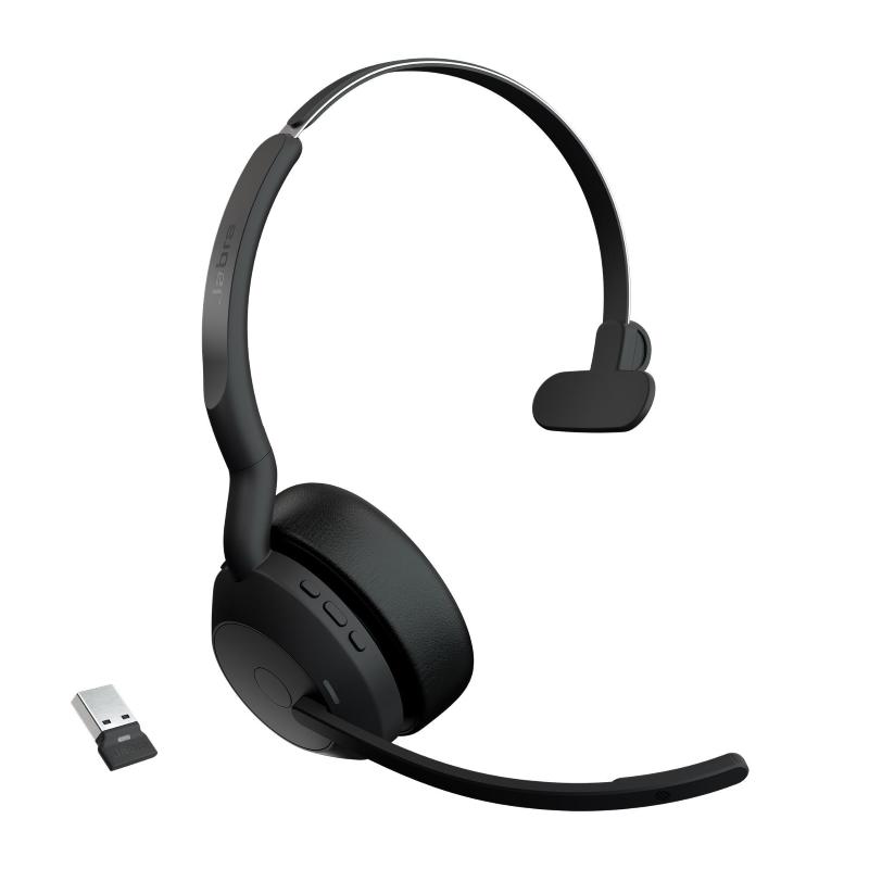 Evolve2 55 auricolare wireless a padiglione ufficio bluetooth nero - Immagine 3