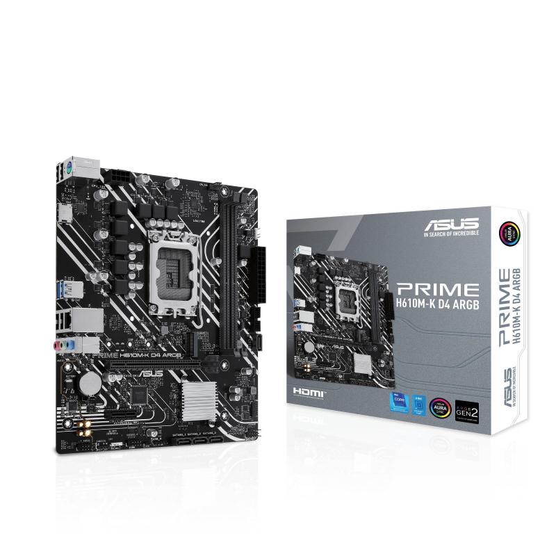 Asus prime h610m-k d4 argb intel h610 lga 1700 micro atx