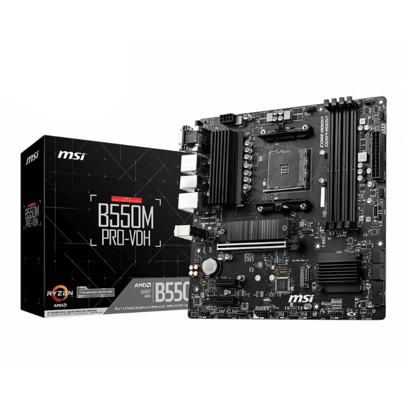 Msi b550m pro-vdh scheda madre amd b550 socket am4 micro atx