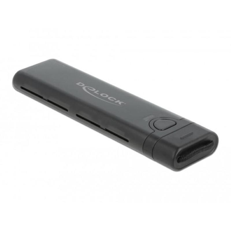 Delock 42635 contenitore di unità di archiviazione box esterno ssd nero m.2