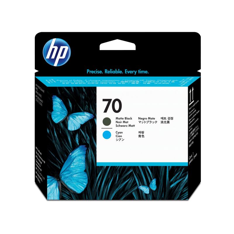 Hp testina di stampa nero opaco e ciano designjet 70