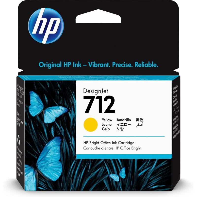 Hp cartuccia di inchiostro giallo originale designjet 712 da 29 ml