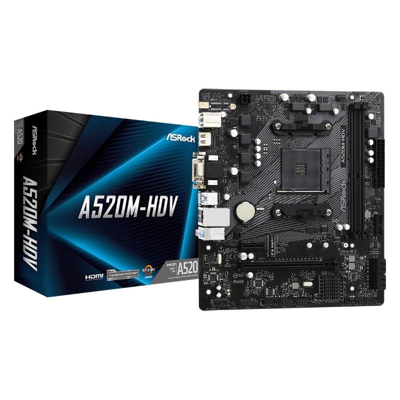 Asrock a520m-hdv socket am4 micro atx