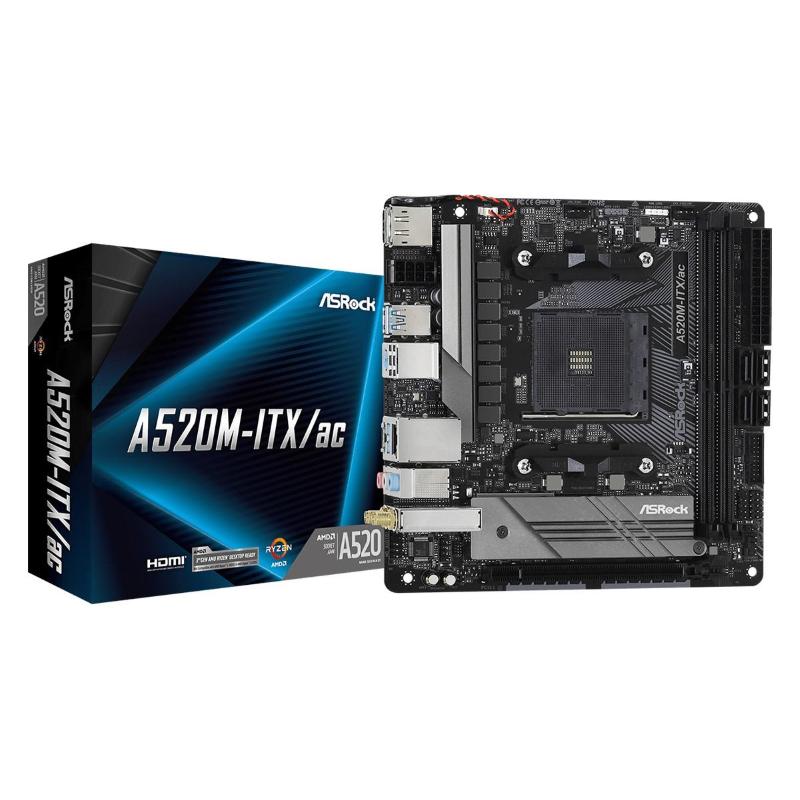 Asrock a520m-itx/ac socket am4 micro atx