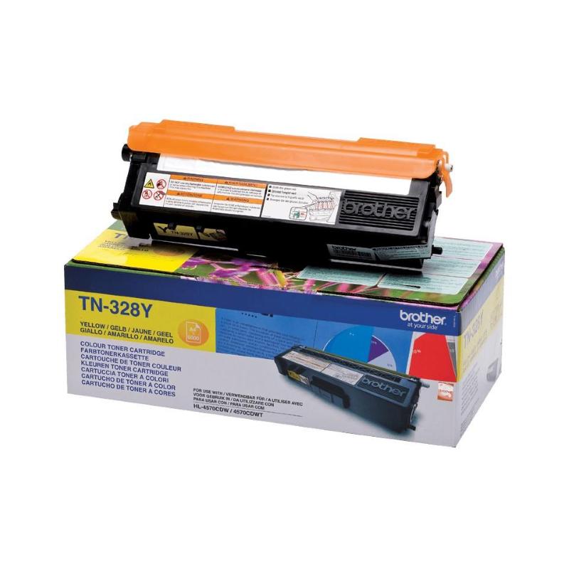 Brother tn-328y cartuccia toner 1 pz originale giallo