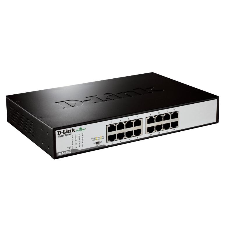 D-link dgs-1016d/e switch di rete non gestito nero, metallico