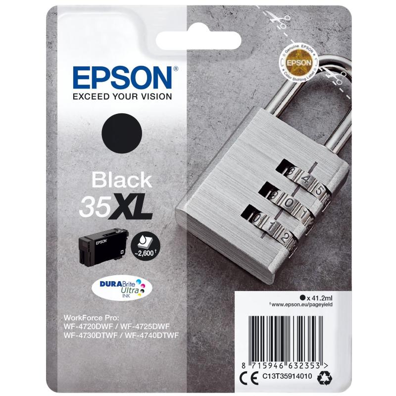 Epson padlock singlepack black 35xl durabrite ultra ink