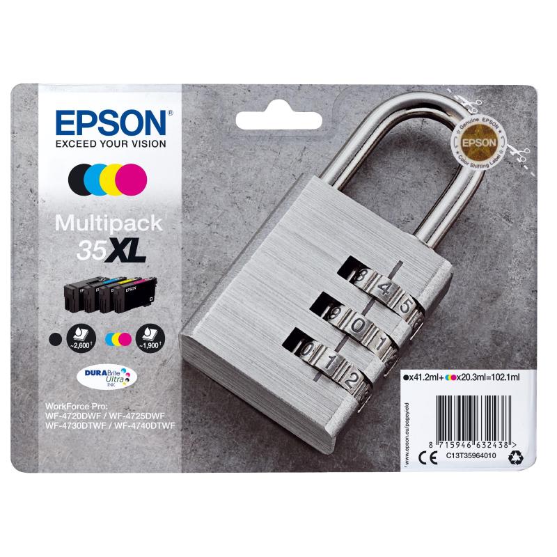 Epson padlock multipack 4-colours 35xl durabrite ultra ink