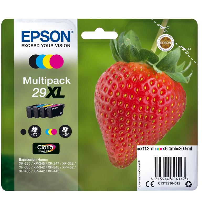 Epson strawberry multipack fragole 4 colori inchiostri claria home 29xl