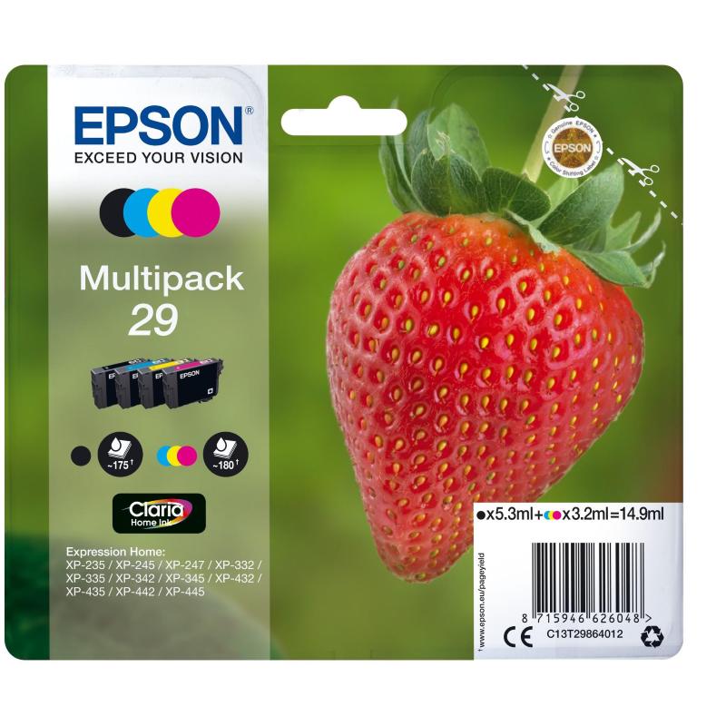 Epson strawberry multipack fragole 4 colori inchiostri claria home 29