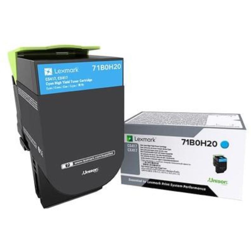 Lexmark 71b0h20 cartuccia toner 1 pz originale ciano