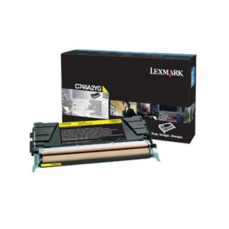 Lexmark c746a3yg cartuccia toner 1 pz originale giallo