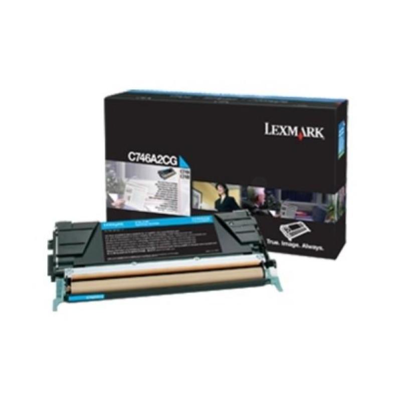 Lexmark c746a3cg cartuccia toner 1 pz originale ciano