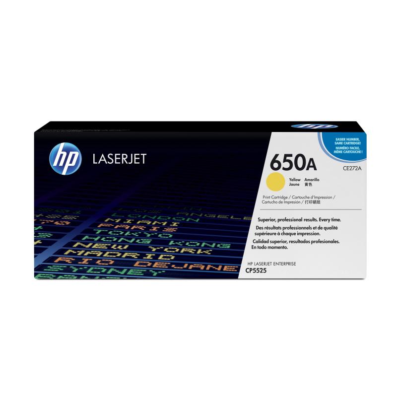 Hp cartuccia toner originale giallo laserjet 650a