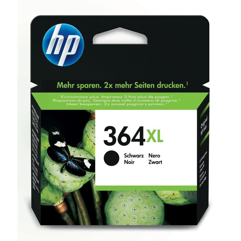 Hp cartuccia originale inchiostro nero ad alta capacità 364xl
