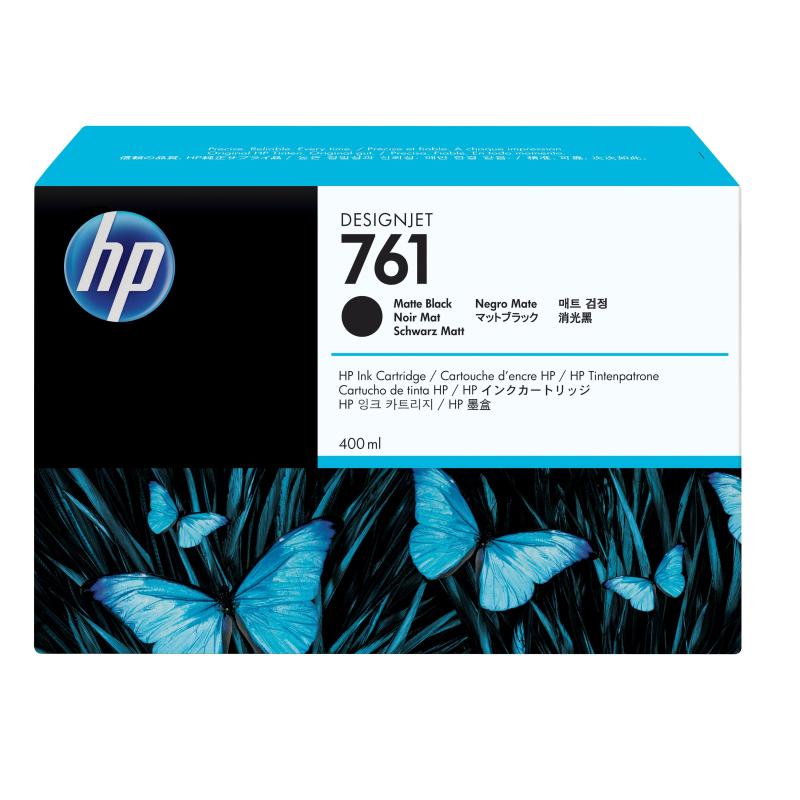 Hp cartuccia inchiostro nero opaco designjet 761, 400 ml