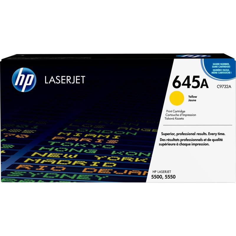 Hp cartuccia toner originale giallo laserjet 645a